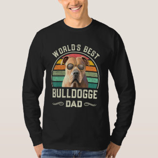 Camiseta Mens Worlds Best Old English Bulldogge Pai Vintag