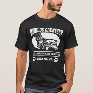 Camiseta Mens Worlds Grande Inglês Cocker Spaniel Grandp