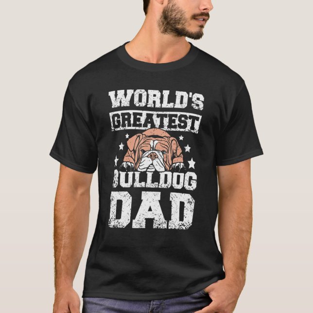 Camiseta Mens World's greatest english bulldog dad (Frente)
