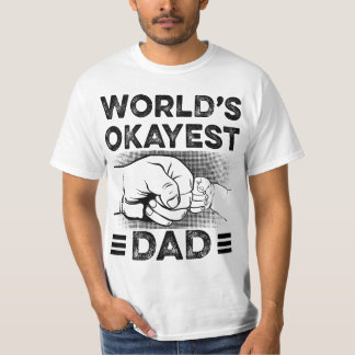 Camiseta Mens World's Okayest Dad 