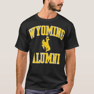 Camiseta Mens Wyoming Cowboys Roupa Alumni Arch Clássico