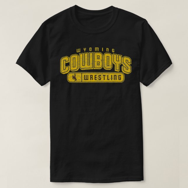 Camiseta Mens Wyoming Cowboys - Roupa Pílula  (Frente do Design)