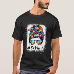 Camiseta Mensageira Bun Seja Quebra-cabeça Mãe Mulheres Aut