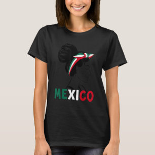Camiseta Mensageira Mexicana Bandeira Mexicana Para Meninas