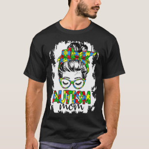 Camiseta Mensageira Quebra-cabeça de Piece Heart Autismo Mã