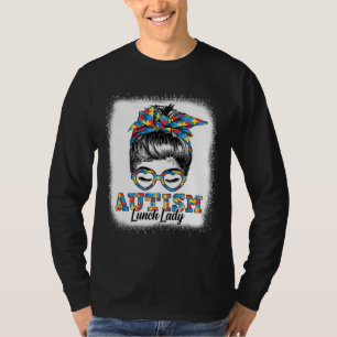 Camiseta Mensageiro Autismo Almoço Lady Autism Mês Coca-Col