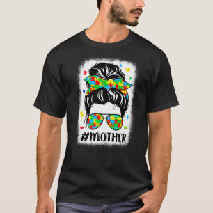Camiseta Mensageiro Bandana Mãe Apoiadora Mulheres Autismo