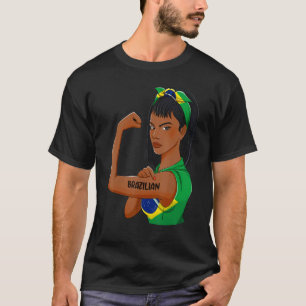 Camiseta Mensageiro Brasil Bandeira Para Mulheres