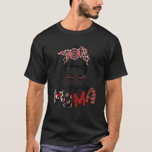 Camiseta Mensageiro Bun Hair Bombeiro Mama Happy Dia de as 