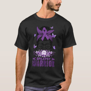 Camiseta Mensageiro Bun Hair Epilepsy Sensibence Day Warrio