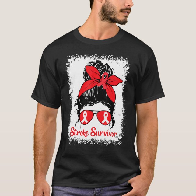 Camiseta Mensageiro Bun Stroke Survivice Sensibence Red Rib (Frente)