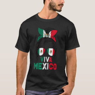 Camiseta Mensageiro Bun Viva México Bandeira Dia Mexicano d