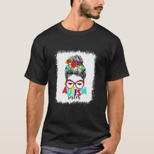 Camiseta Mensageiro Cabelo Autismo Irmã Quebra-cabeça