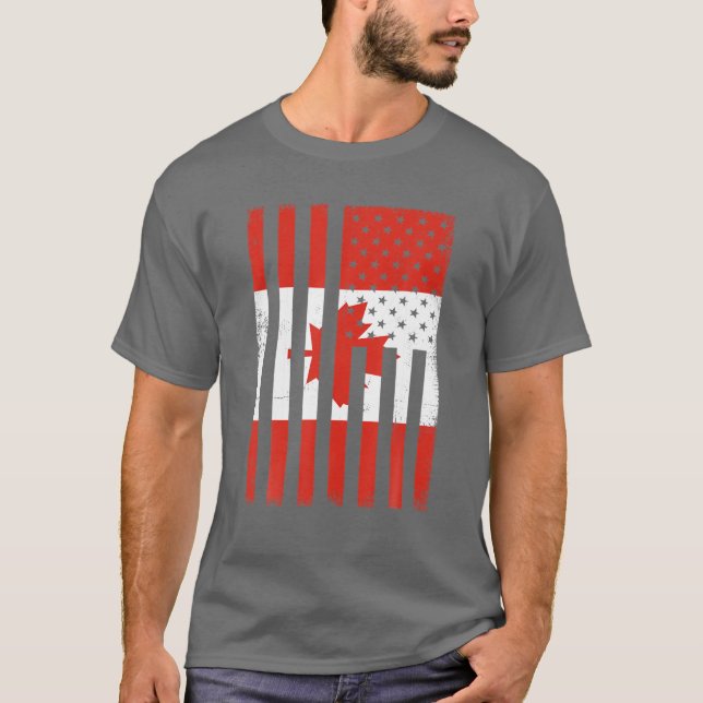 Camiseta Mensageiro Canadiano Mãe Feliz Dia do Canadá Bande (Frente)