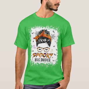 Camiseta Mensageiro de Barramento Spooky Branqueado Hallowe