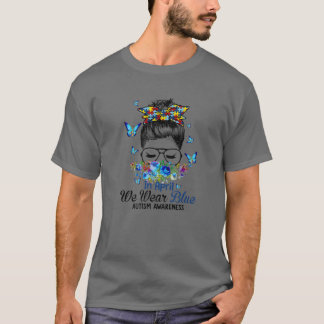 Camiseta Mensageiro Em Abril Vestimos Autismo Azul Sensibil