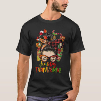 Camiseta Mensageiro Feliz Dia de Ação de Graças de Natal C