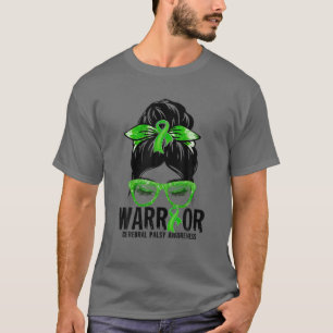 Camiseta Mensageiro Leopardo Verde Fita Cerebral Palsy Warr