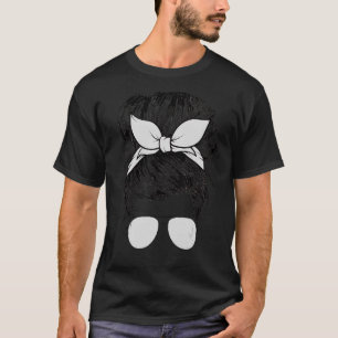 Camiseta Mensageiro Mamãe A Vida Bun Cabelo Sol Banda de Ca