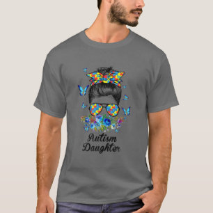 Camiseta Mensageiro Orgulhoso Autismo Filha de Fita Bumbum