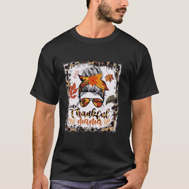 Camiseta Mensageiro Um Feliz outono De Mama Feliz Que (Frente)