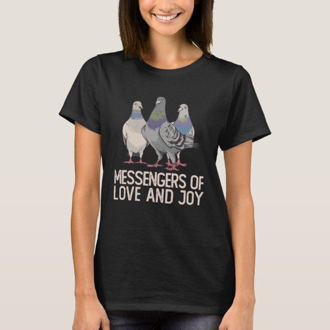 Camiseta Mensageiros do Amor e da Joy Pigeon (Frente)