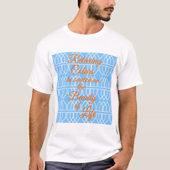 Camiseta Mensagem A Beleza das Cores Relaxantes (Frente)