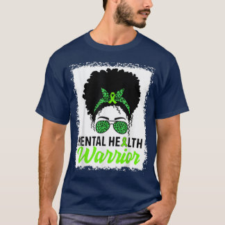 Camiseta Mensagem Bun Hair Saúde Mental Guerreiro Saúde Men