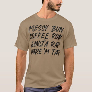 Camiseta Mensagem Bun Jiu Jitsu Coffee Run Faça-Os Tocar BJ