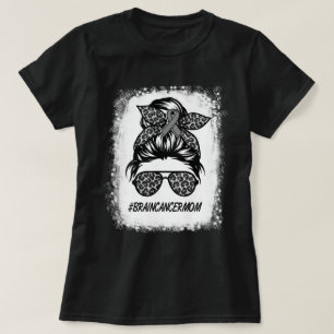Camiseta Mensagem Bun Leopard Mulheres Cérebro Consciência