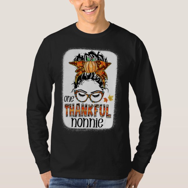 Camiseta Mensagem Bun One Graças a Nonnie Fall Autumn Thank (Frente)