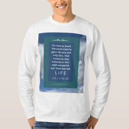 Camiseta Mensagem de Amor - John 3-16 - Long Sleeve White