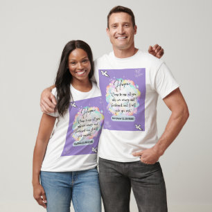 Camiseta Mensagem de esperança - Matthew 11-28 - White de c