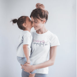 Camiseta Mensagem de Inspiração em xo perfeitamente imperfe