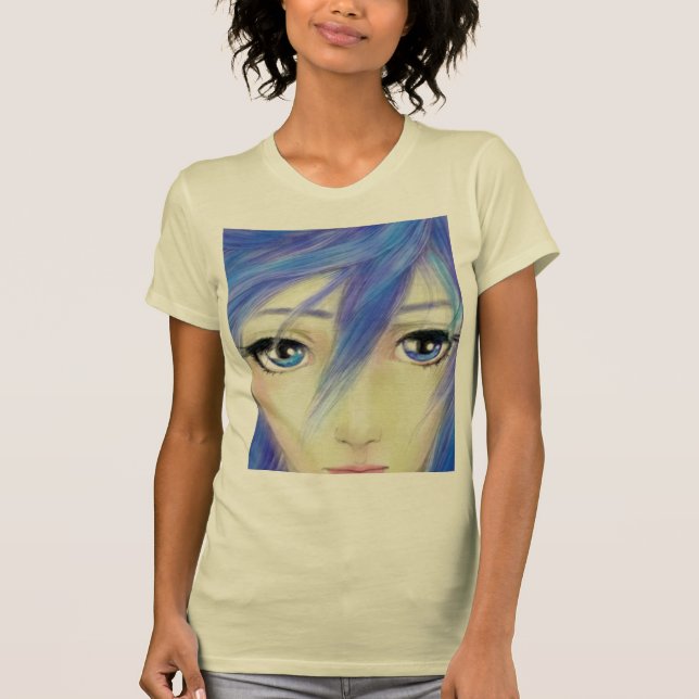 Camiseta Mensagem de Olhos Azuis (Frente)