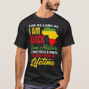 Camiseta Mensagem de orgulho histórico da identidade negra