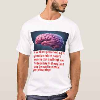 Camiseta Mensagem de Preservação do Cérebro (cartum)