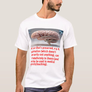 Camiseta Mensagem de Preservação do Cérebro (com telas)