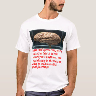 Camiseta Mensagem de Preservação do Cérebro (cúbico)