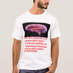 Camiseta Mensagem de Preservação do Cérebro (luminoso)