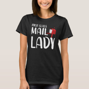 Camiseta Mensagem de primeira classe Lady Engraçado Posto O