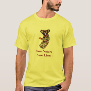 Camiseta Mensagem de salvamento natural de Koala Wild Anima