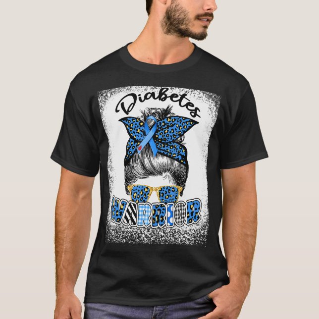 Camiseta Mensagem de sensibilização para diabetes Tipo T1D  (Frente)