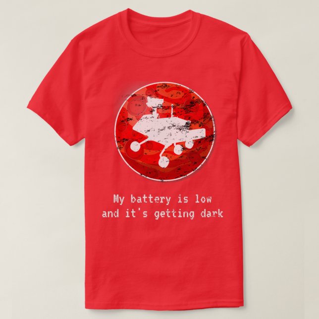 Camiseta Mensagem de última oportunidade Geeky Mars Rover R (Frente do Design)