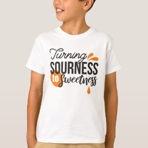 Camiseta Mensagem de vida positiva - Transformando azedo em