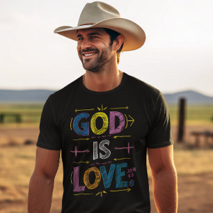 Camiseta Mensagem divina: Deus é Setas do Amor