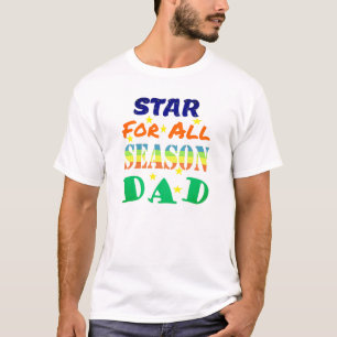 Camiseta Mensagem do Dia dos Pais Estrela Para Todas as Est