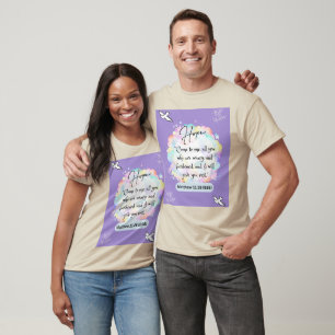 Camiseta Mensagem Esperança - Matthew 11-28 - Curto Altura