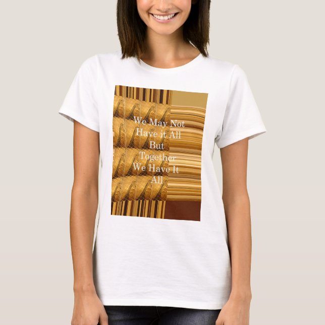 Camiseta Mensagem inspiradora com Design de vida selvagem a (Frente)
