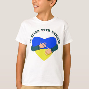 Camiseta Mensagem inspiradora Estamos com a Ucrânia T-Shir